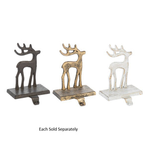 8" Reindeer Metal Stocking Holder