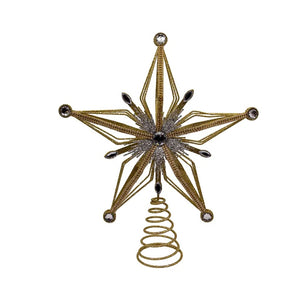 12.5" Metal Gold & Silver Tree Topper