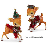 7.5" Retro Holiday Fawn Deer Figurine