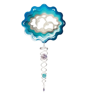 Dolphin Mini 6.5" Wind Spinner and 7.5" Crystal Twister Set