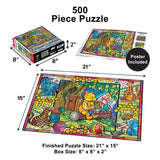 Disney Winnie the Pooh Stained Glass Art 500-Piece Jigsaw Puzzle