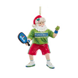 4.75" Resin Pickleball Santa Ornament
