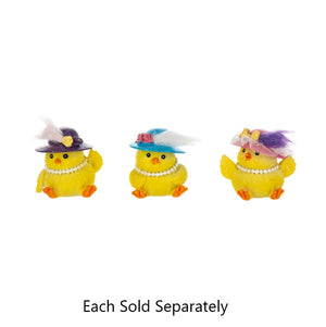 Fancy Yellow Chick with Hat Token Charm