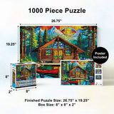 Cabin Spectrum Stained Glass Art 1000-Piece Jigsaw Puzzle