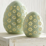 5.5" LED Iridescent Ceramic Easter Egg