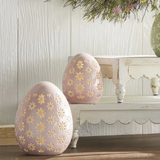 7" LED Iridescent Ceramic Easter Egg