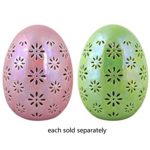 7" LED Iridescent Ceramic Easter Egg