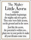 The Mighty Little Acorn Token Charm