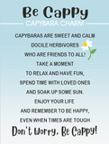 Be Cappy Capybara Token Charm 1.3"