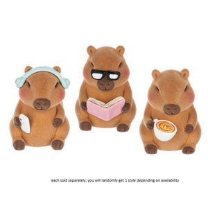 Be Cappy Flocked Capybara Standing Figurine 2.5"