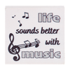 Life Sounds Better with Music Mini Block Sign 2.5"