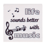 Life Sounds Better with Music Mini Block Sign 2.5"
