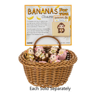 Bananas for You Monkey Token Charm