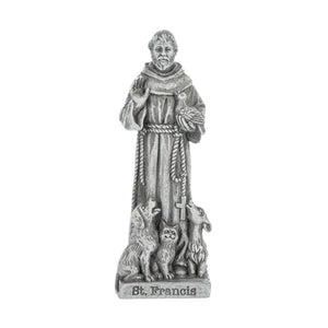Patron Saint Francis with Animals Figurine 4.5"