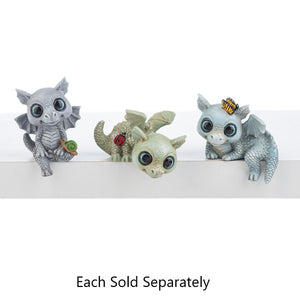 Magical Little Dragon with Garden Critter Shelfsitter Figurine 3"