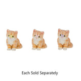 Garden Orange Tabby Kitty Cat with Butterfly Token Charm