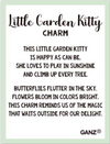Garden Orange Tabby Kitty Cat with Butterfly Token Charm