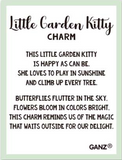 Garden Orange Tabby Kitty Cat with Butterfly Token Charm