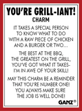 You''re Grill-iant! BBQ Grill Token Charm 1.25"