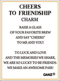 Cheers to Friendship Metal Beer Stein Token Charm 1.125"