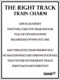 The Right Track Token Train Charm 1"
