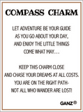 Not All Who Wander are Lost Compass Metal Token Charm 1.375"