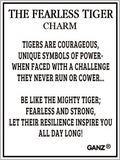 The Fearless Tiger Metal Token Charm 1.125"