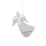 The love between Sisters is forever Metal Ornament 3"