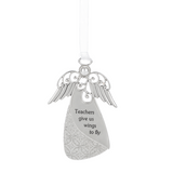 Teachers give  us wings to fly Metal Ornament 3"