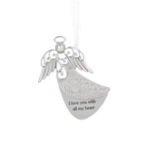 I love you with all my heart Metal Ornament 3"