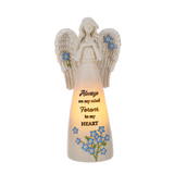 Forever in My Heart Memorial Sympathy Light Up Angel Figurine 8"