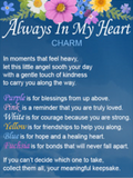 Always in My Heart Pressed Dried Flower Angel Token Charm 1"