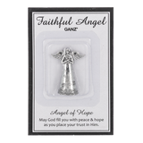 Faithful Angel of Hope on Message Card Token Charm 1.25"