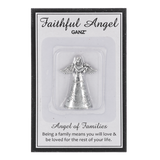 Faithful Angel of Families on Message Card Token Charm 1.25"