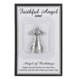 Faithful Angel of Birthdays on Message Card Token Charm 1.25"