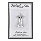Faithful Angel of Love on Message Card Token Charm 1.25"
