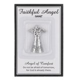 Faithful Angel of Comfort on Message Card Token Charm 1.25"
