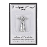 Faithful Angel of Friendship on Message Card Token Charm 1.25"