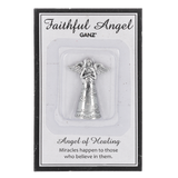Faithful Angel of Healing on Message Card Token Charm 1.25"