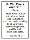 He Will Direct Your Path Compass Cross Token Charm