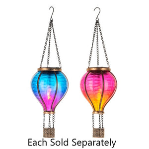 Solar Flickering Light Up Hot Air Balloon 14.75"