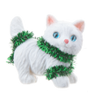 Meowy Christmas White Kitten Token Charm