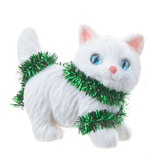 Meowy Christmas White Kitten Token Charm