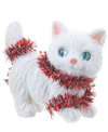 Meowy Christmas White Kitten Token Charm