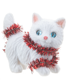 Meowy Christmas White Kitten Token Charm