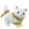 Meowy Christmas White Kitten Token Charm