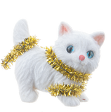 Meowy Christmas White Kitten Token Charm