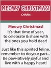 Meowy Christmas White Kitten Token Charm