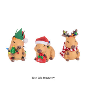 3" Dressed Up for the Holidays Christmas Capybara Figurine