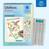 FlowArt Stamp-by-Shape Secret Garden Meditative Dotting Activity Book & Markers